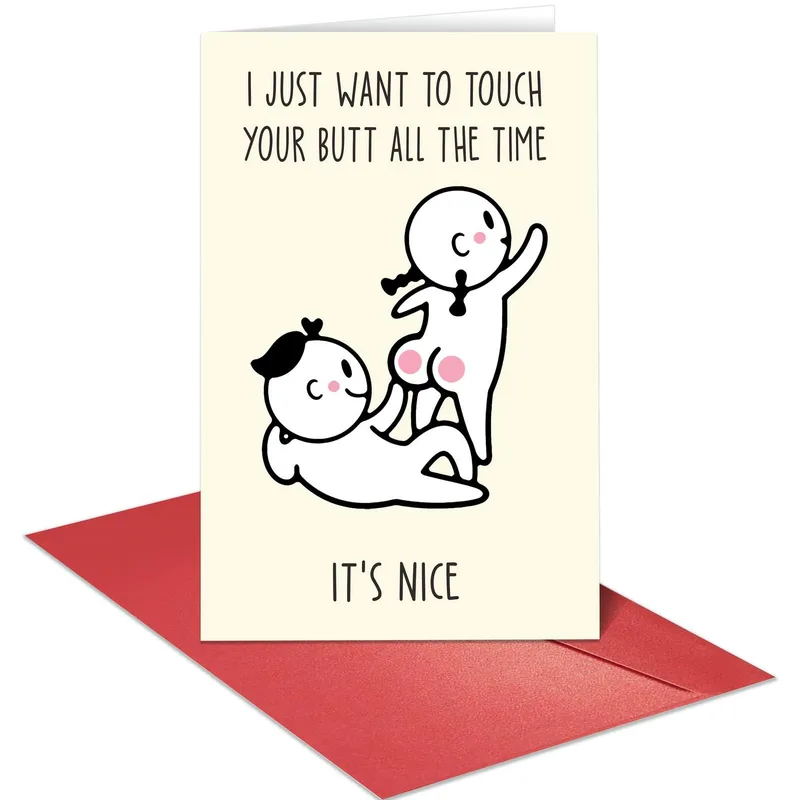 Butt Touching Card for Couples Who Love Playful Affection
