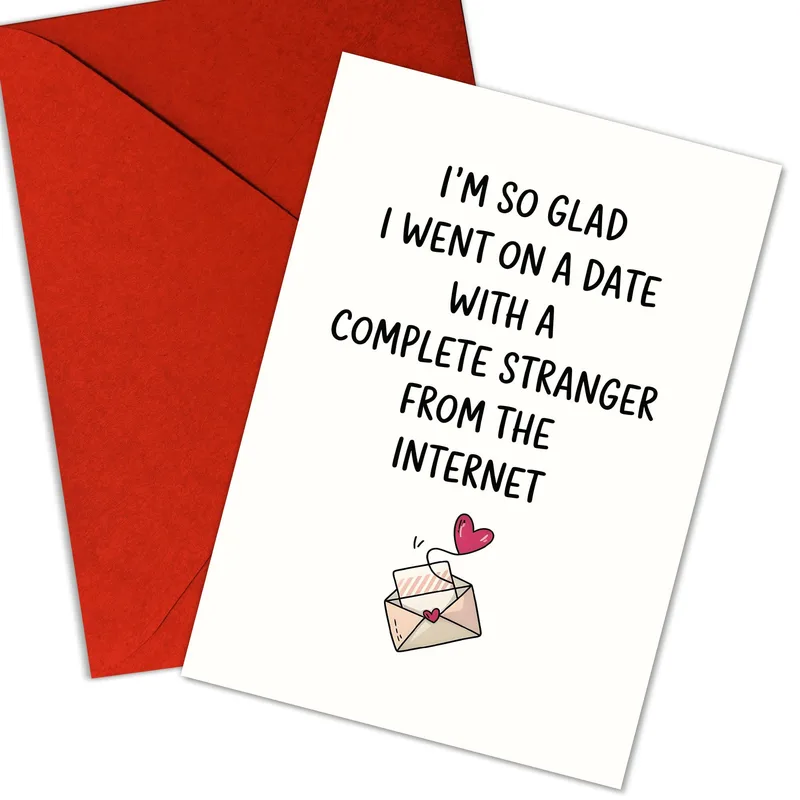 Funny Dating Card for Couples Who Met Online