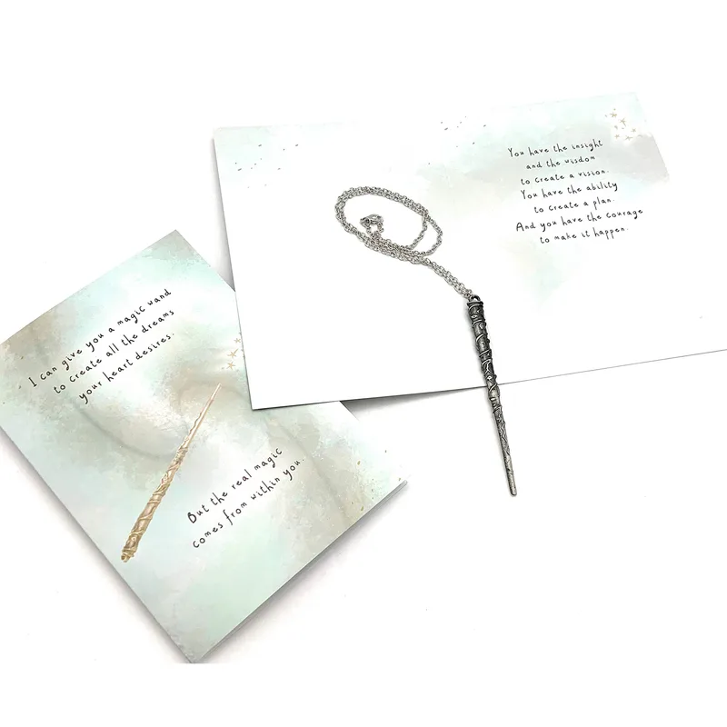 Wand Cream Parchment Encouragement Card for Visionary Graduates