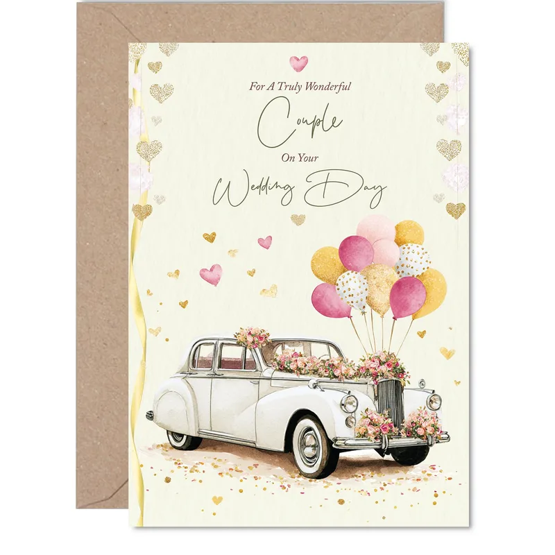 For a Truly Wonderful Couple Wedding Card – Greeting Card in natural