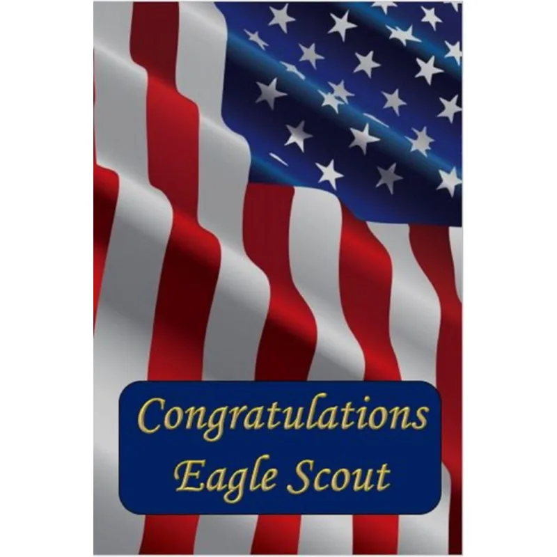 American Flag Blue Banner Card for Eagle Scout Celebrations