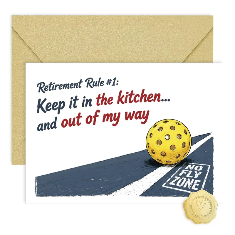 No Fly Zone Retirement Card for Pickleball Players
