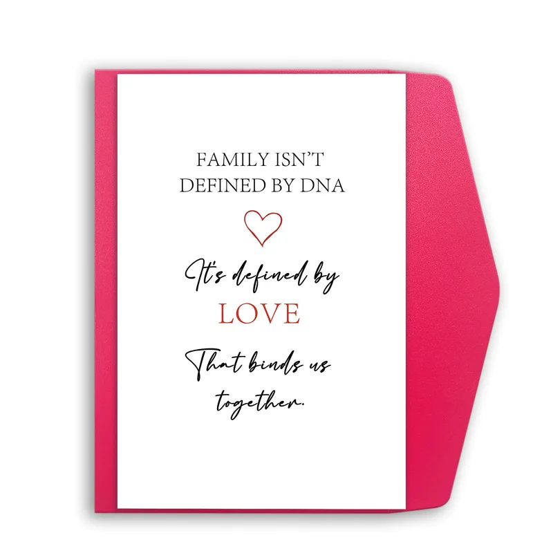 Envelope White Card Love Card for Adoptive Families