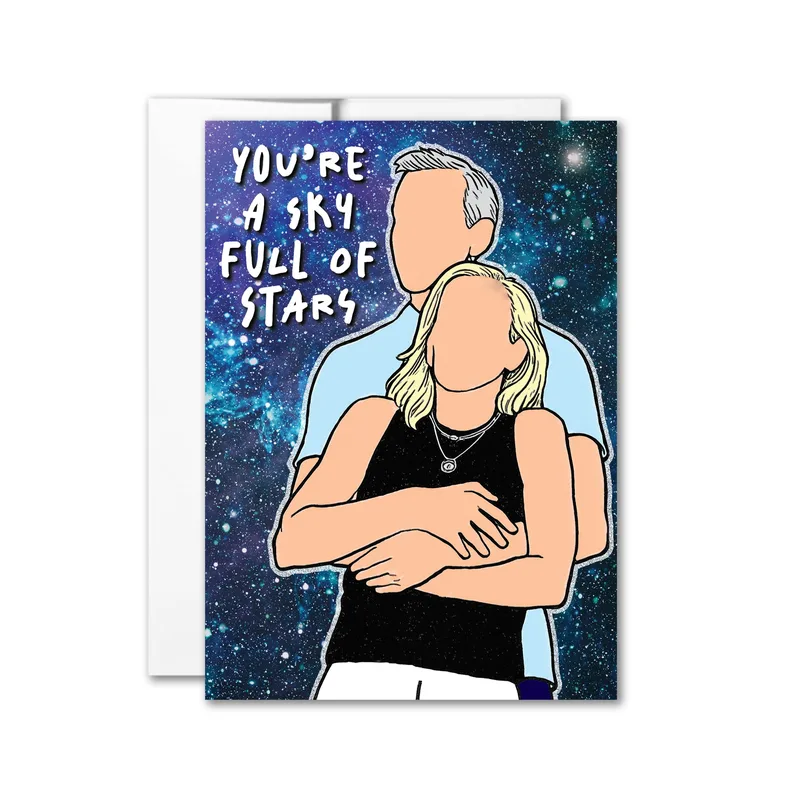 Galaxy Couple Love Card You're a Sky Full of Stars Greeting