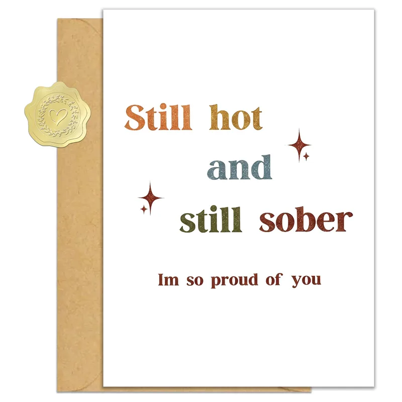 Brown Serif Typography Sobriety Card