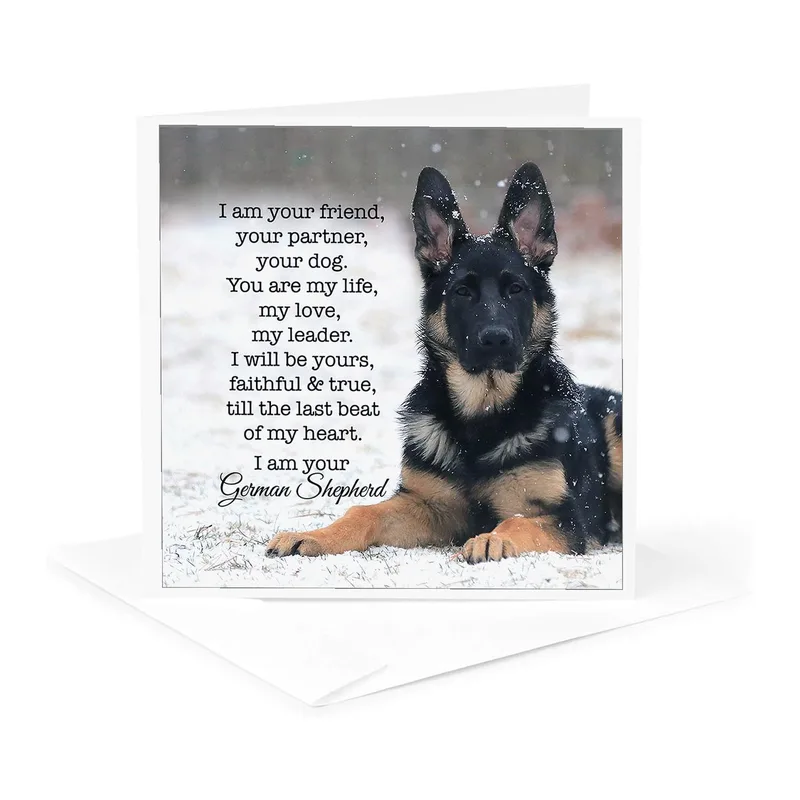Shepherd Photo Poem Love Card for Devoted Dog Owners