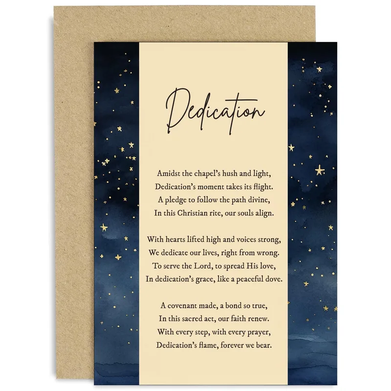 Dedication's Moment Takes Card for Faith-Based Commemoration