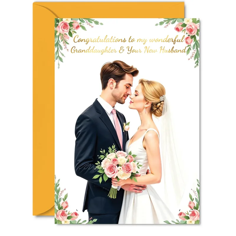 Congratulations to My Wonderful Granddaughter Wedding Card