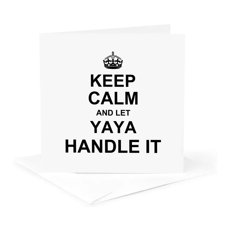Black Typography Keep Calm Card for the Family matriarch
