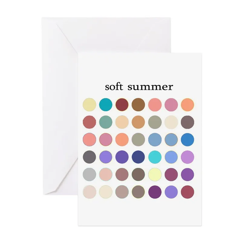 Pastel Color Swatch Grid Card – Greeting Card in natural