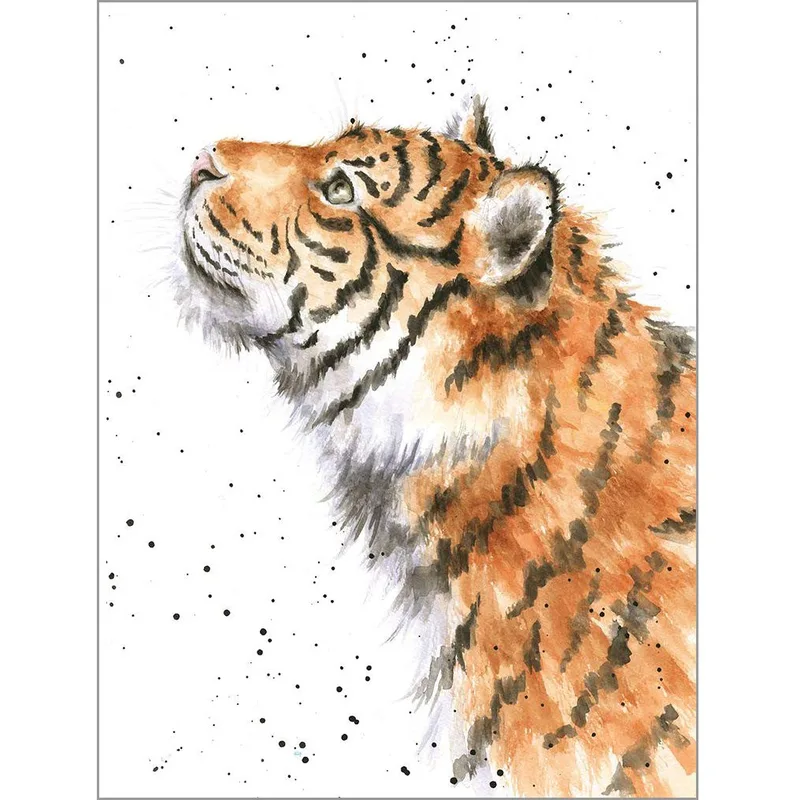 Watercolor Tiger Portrait Card: A Wild Way to Say Thanks
