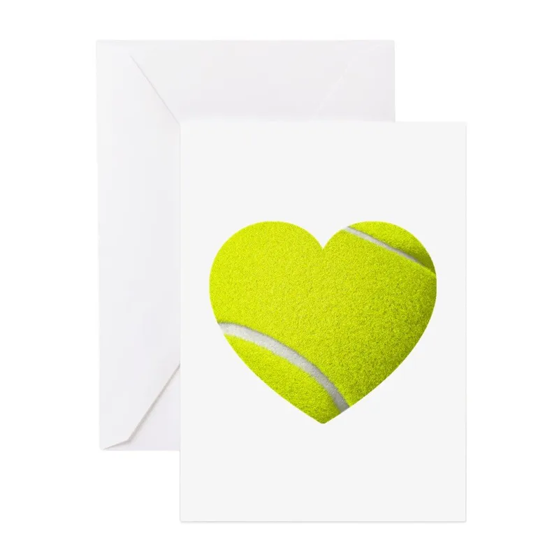 Yellow Tennis Ball Heart Card: A Felt Love Note for Players