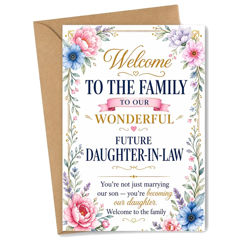 Future Daughter- -Law Wedding Card: A Warm Floral Welcome