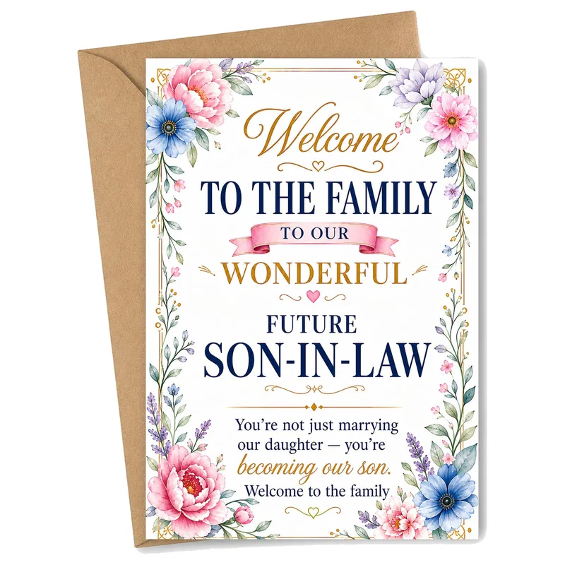 Future Son- -Law Wedding Card: A Floral Welcome to the Family