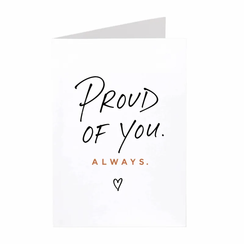 Script Proud Message Encouragement Card for College Send-Off
