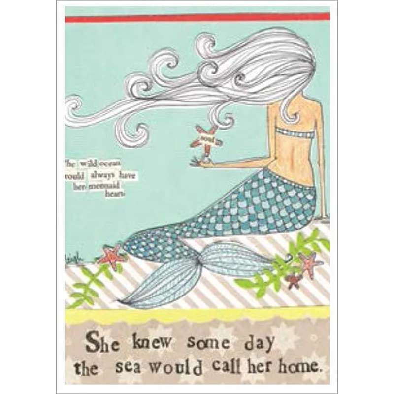 Mermaid with Wind Hair Card: A Heartfelt Ode to the Sea