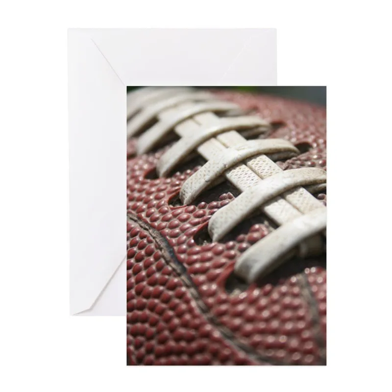 Football Laces Close Up Card: A Textured Greeting Card for Fans