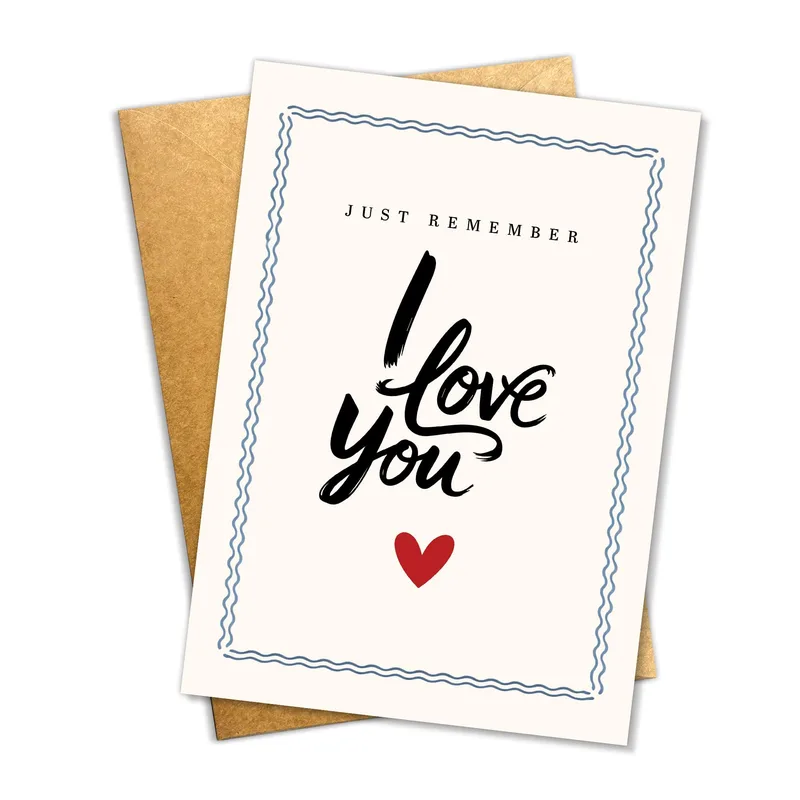 Script I Love Card: A Romantic Greeting for Your Partner