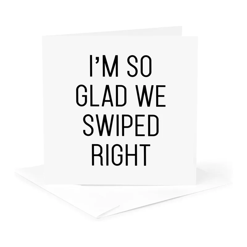 Bold Black Typography Love Card for Modern Romance