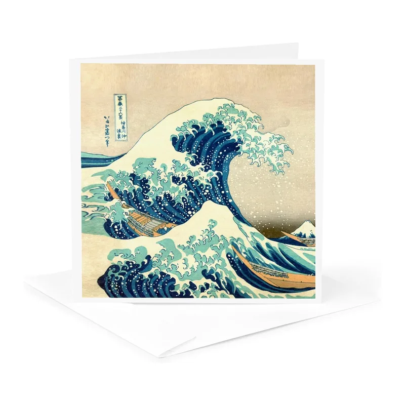 Hokusai Great Wave Print Card for Art Lovers and Thank You Notes