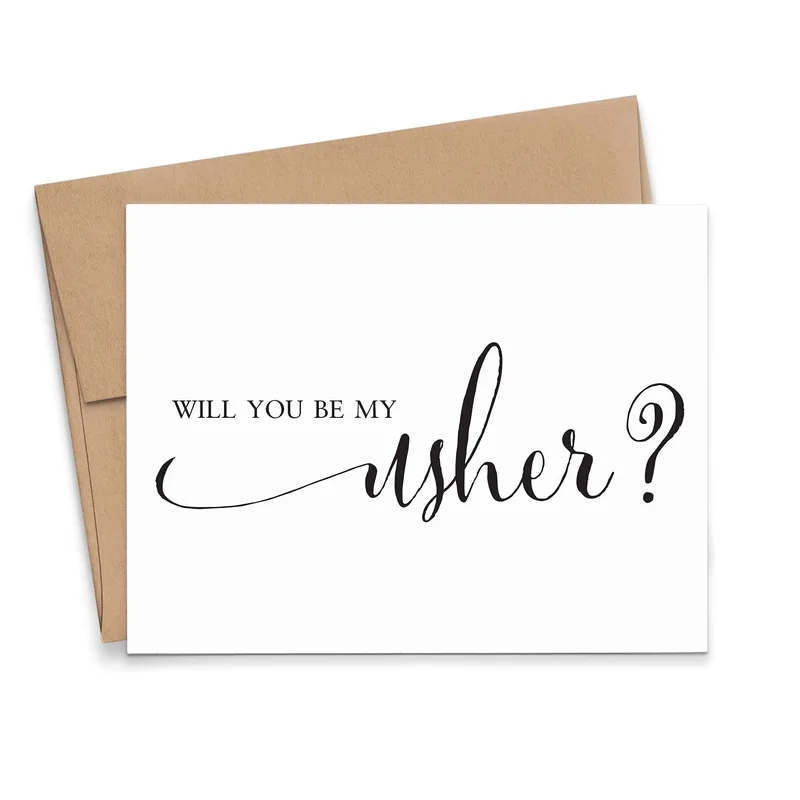 Script Usher Question Wedding Card for Your Best Friend