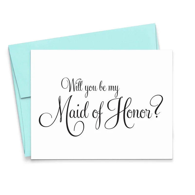Maid Honor Card Wedding Card: Will You Be My Maid of Honor