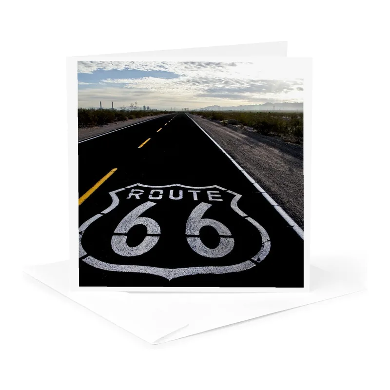 Route 66 Road Sign Card: A Classic Highway Greeting