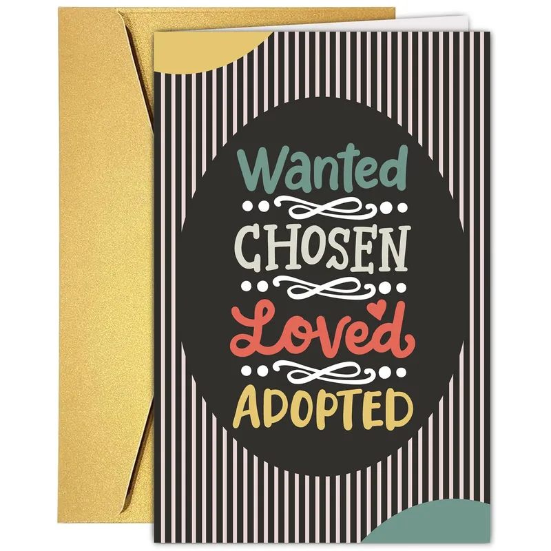 Black Striped Chalkboard Lettering Card features Wanted