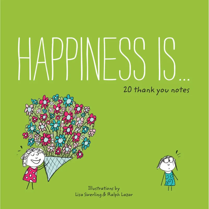 Green Flower Bouquet Thank You Card Celebrates Joy With Whimsical Art