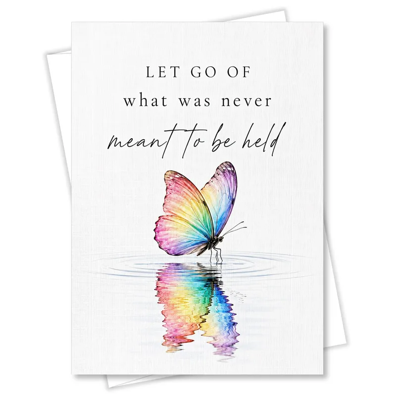 Pastel Butterfly Reflection Encouragement Card for Letting Go
