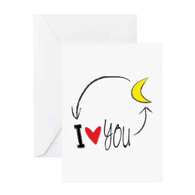Arrows Line Drawing Love Card for Expressing Deep Affection