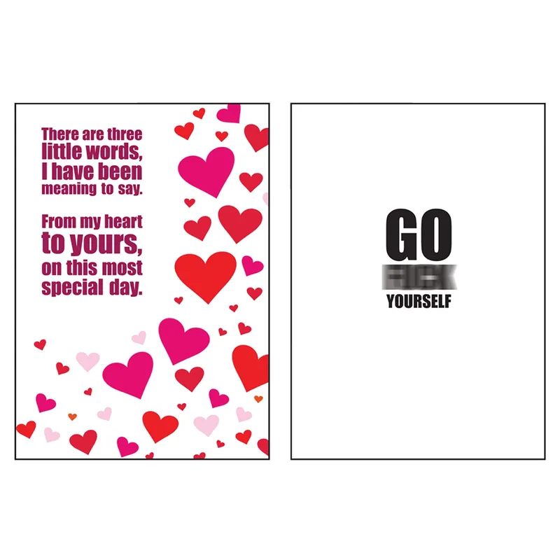 Pink Hearts Border Love Card: A Sweet Setup for a Sassy Punchline