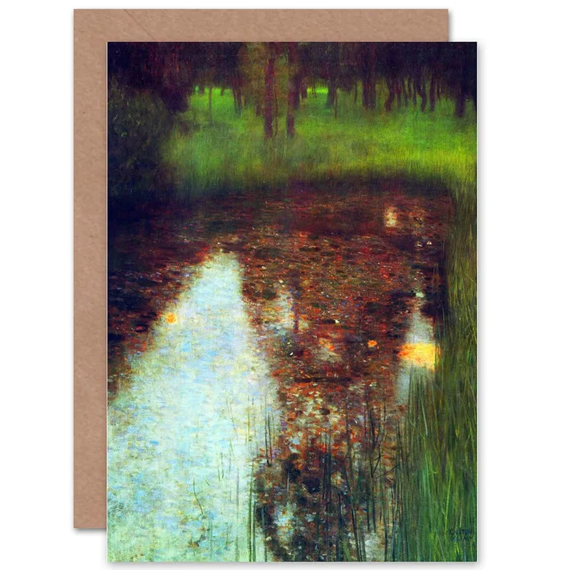 Green Marsh Painting Card: Artistic Thank You Note for Art Lovers