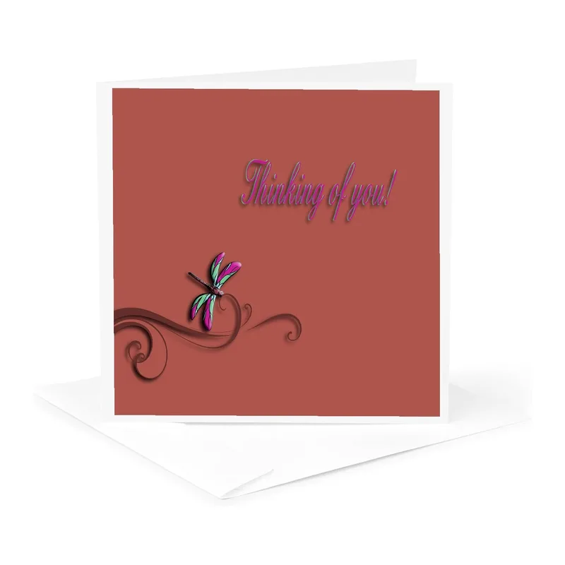 Card Hummingbird Swirl Thinking of You Card