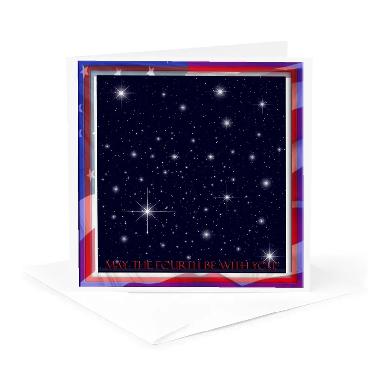 Starry Sky Red Border Card for