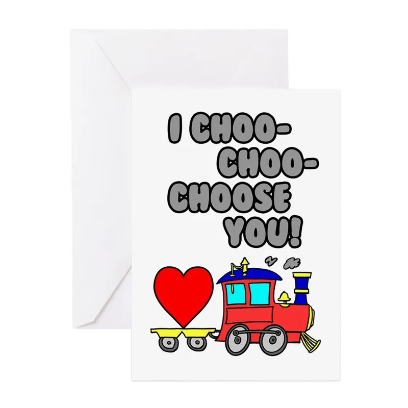 Red Train Heart Love Card: A Choo-Choo Choose You Greeting