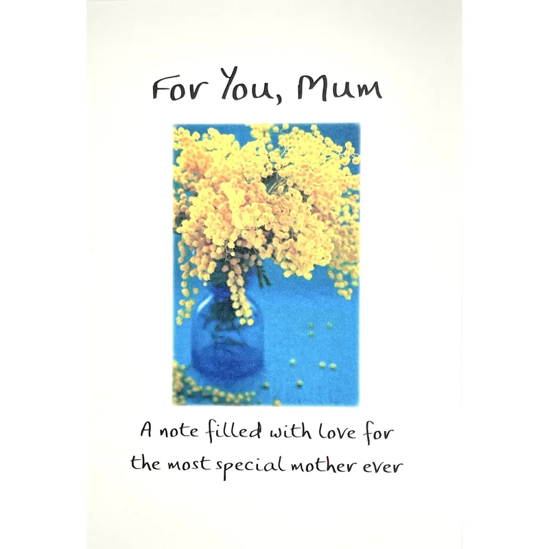 Flowers Blue Vase Love Card Celebrating Your Special Mother