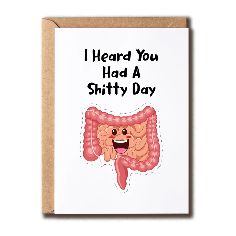 Smiling Colon Encouragement Card for a Rough Day