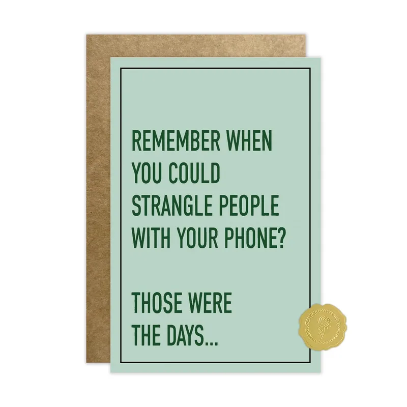 Mint Green Retro Card – Greeting Card in natural