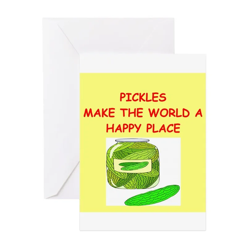 Yellow Pickle Jar Card – Greeting Card in natural