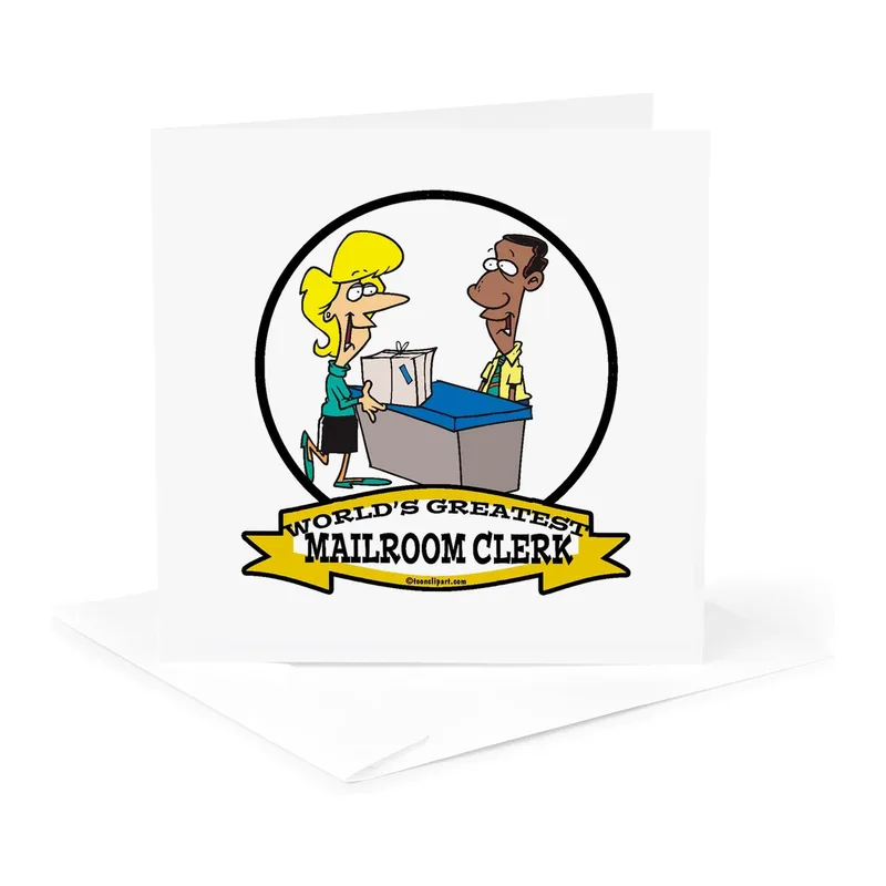 Mailroom Clerk Banner Coworker Card for the Office Hero