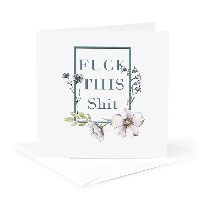 Floral Wreath Frame Text Card: A Bold Floral Greeting Card