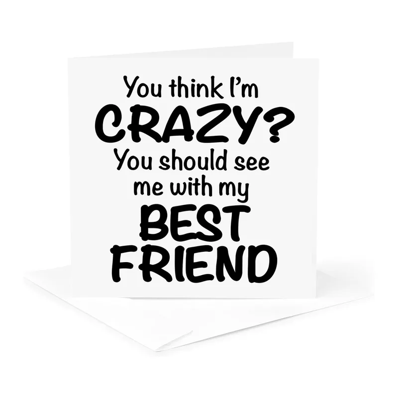 Black White Card Friendship Card for the Wild Side of Your Circle