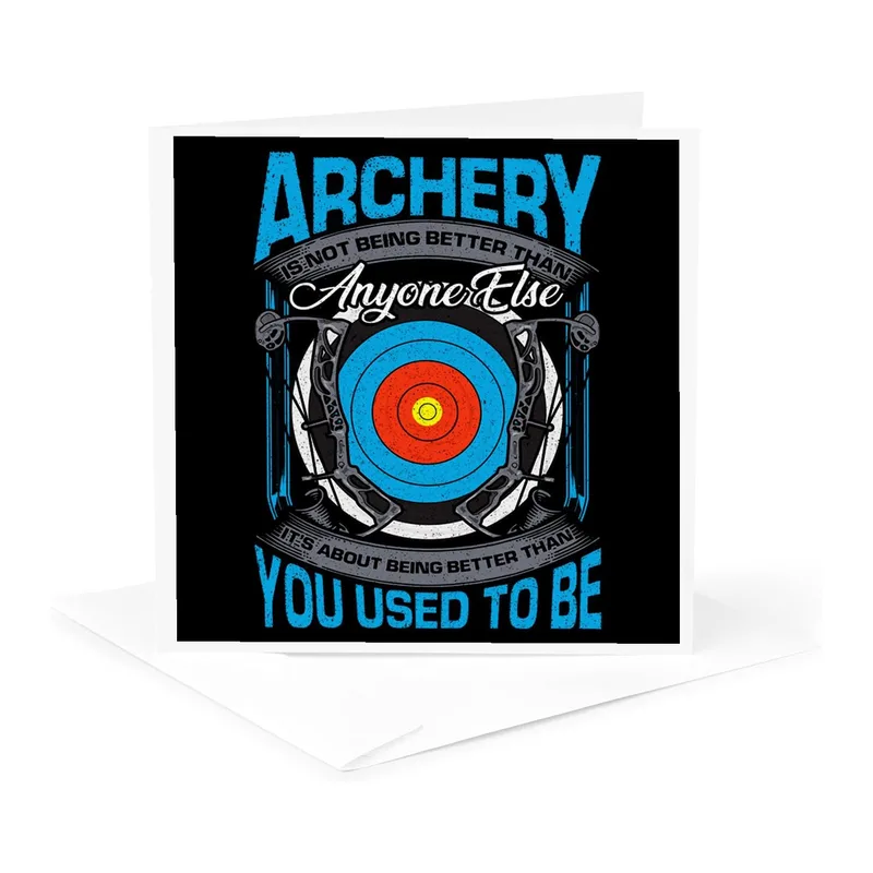 Archery Target Card Encouragement Card for Self-Improvement