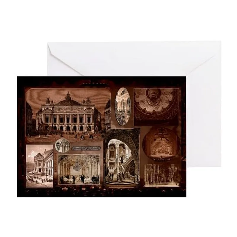 Sepia Opera House Collage Card for Theatrical Thank You Notes