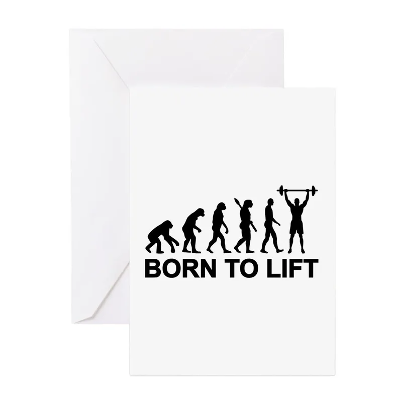 Evolution Weightlifter Silhouette Card: Born To Lift Design