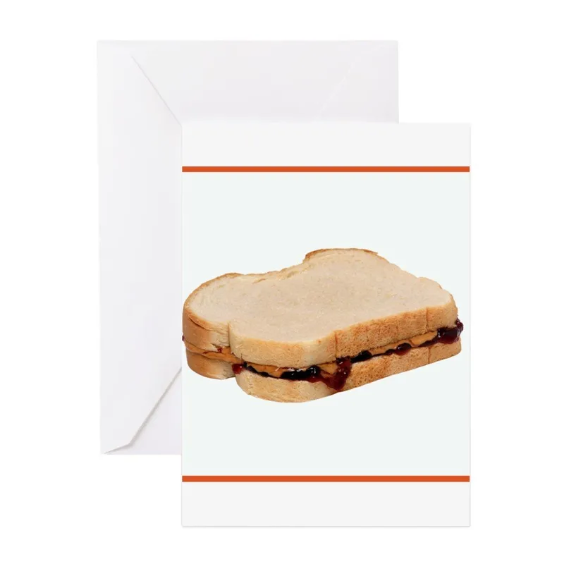 Peanut Butter Sandwich Photo Card for Foodie Gratitude