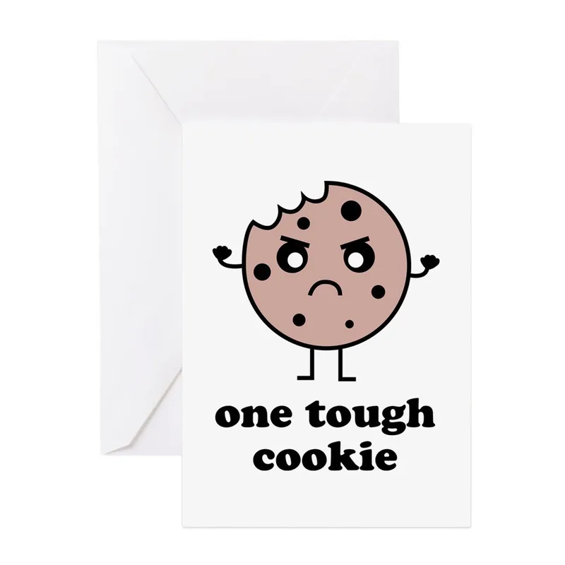 Grumpy Cookie Encouragement Card for the Resilient Soul