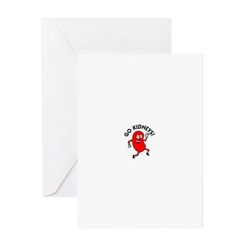 Red Kidney Character Card: A Funny Greeting for Health Wins