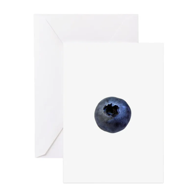 Single Blueberry Photo Card: A Minimalist Fruit Design